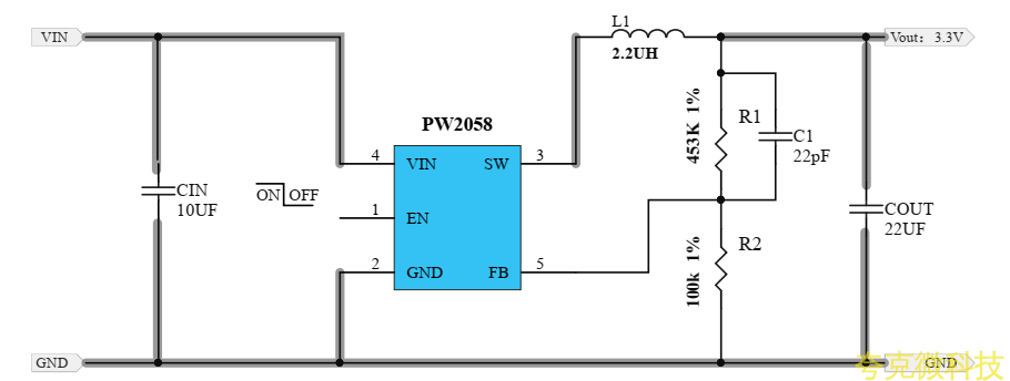 3.7V转3.3V,3.7V转1.5V芯片，PW2058和PW2059