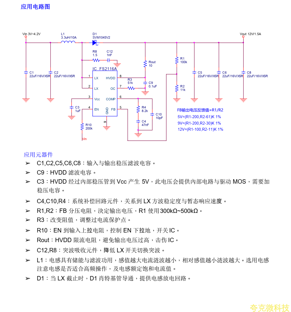 FS2116A是一顆電流控製模式陞壓轉化器，脈波寬度調變(PWM)， 內置 15mΩ/10A/14V MOSFET