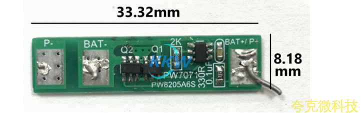 单节 4.35V/4.4V 锂电池保护方案板， 4A 过流