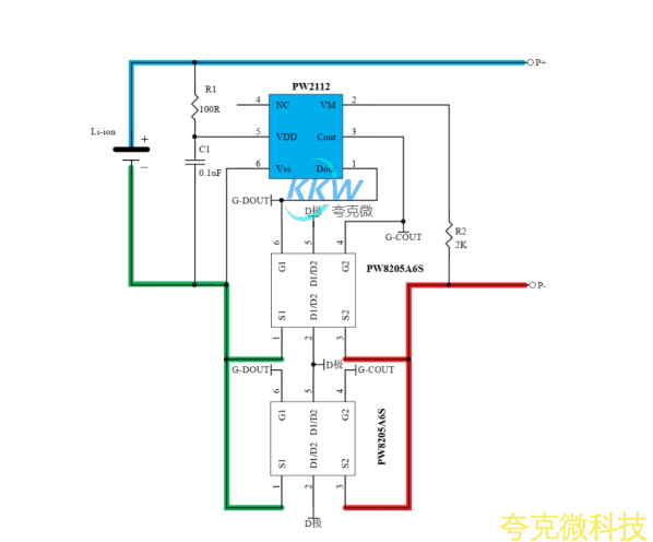 单节 3.2V 磷酸铁锂电池保护方案板， 4A 过流